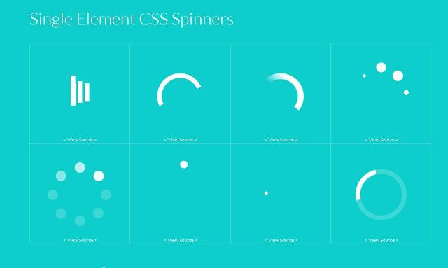 WebDesign Une collection de Chargeurs codé en CSS - Single Element CSS Spinners 