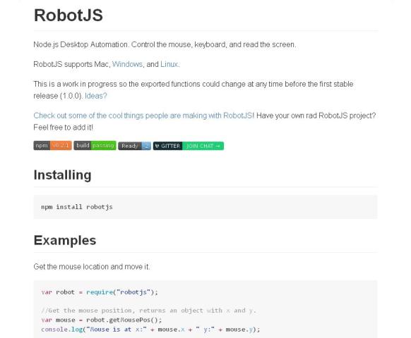 WebDesign Automation de votre souris clavier et de votre écran - RobotJS