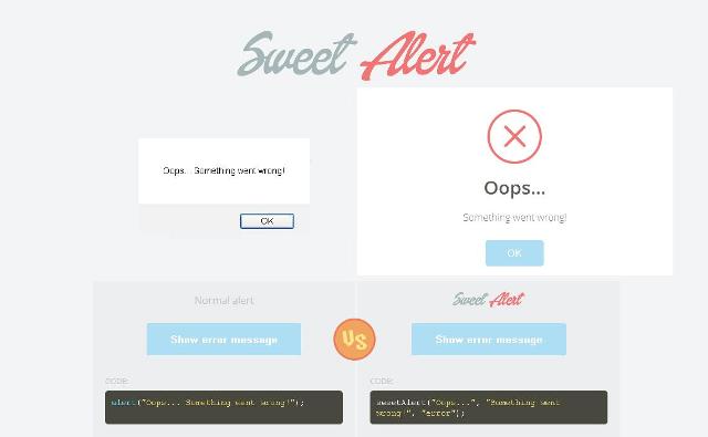WebDesign De nouvelles belles fenêtres dalertes JavaScript - SweetAlert 