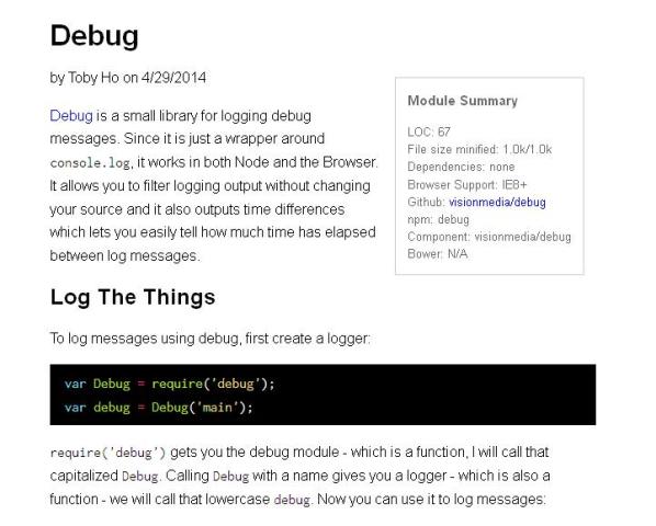 WebDesign Debugger une application Javascript facilement - Debug.js
