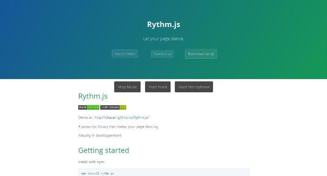 WebDesign Faites danser vos sites web - Rythm.js
