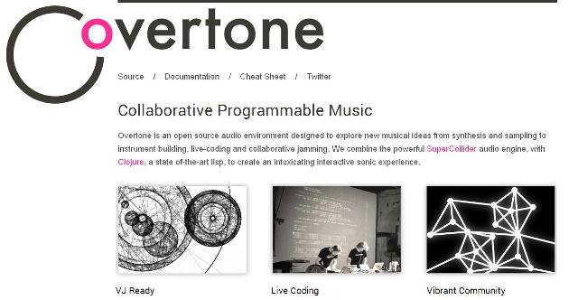 WebDesign Logiciel open source de musique programmable collaborative - Overtone
