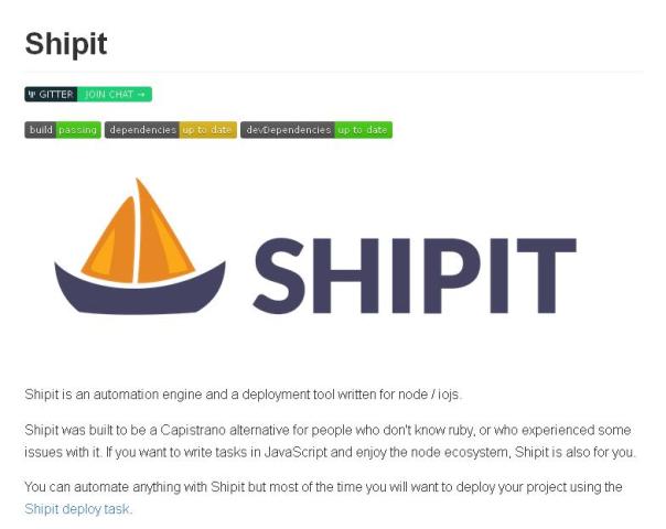 WebDesign Outil de déploiement automatique écrit en JavaScript - ShipIt