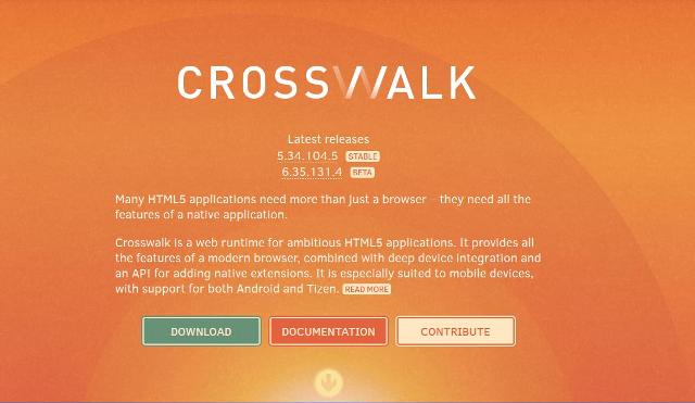 WebDesign Runtime Web pour les applications HTML5 ambitieuses - Crosswalk