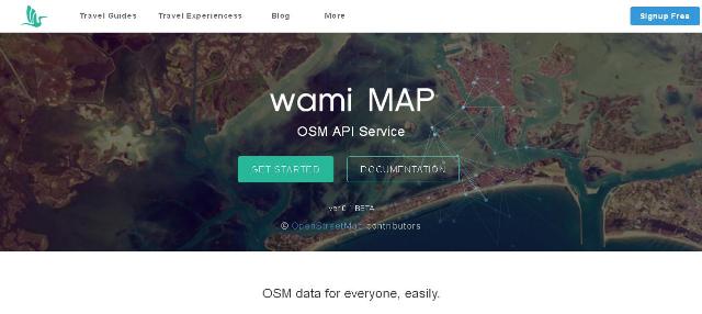 WebDesign Service API OpenStreetMap pour tous - Wami Map Project