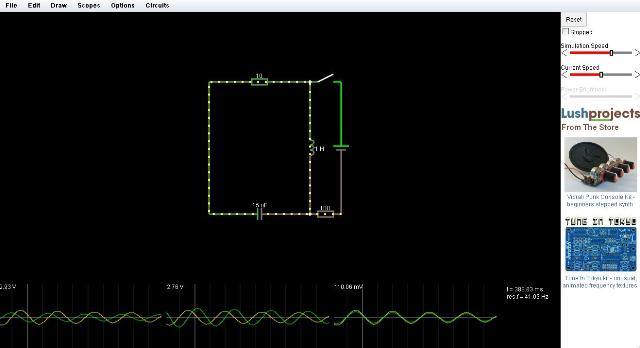 WebDesign Simulateur de Circuits analogiques et numériques en JavaScript - circuitjs