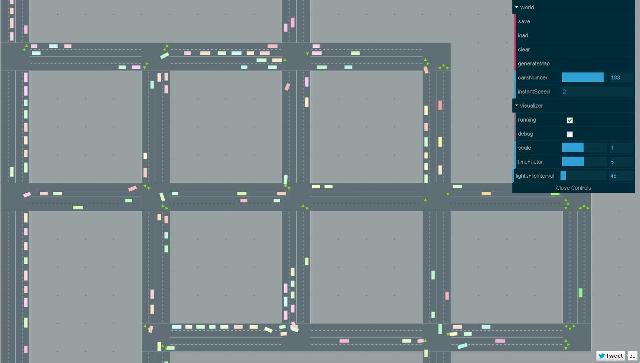 WebDesign Simulateur de traffic ecrit en CoffeeScript et HTML5 - RoadTrafficSimulator