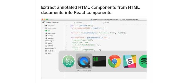 WebDesign Transformer les composants HTML en composant React - Html-to-react-components