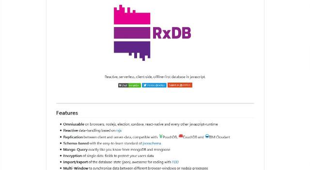 WebDesign Un base de donnée JavaScript fonctionnelle pour tous les navigateurs - rxdb