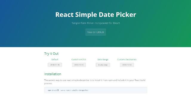 WebDesign Un composant React pour choisir une date - React Simple Date Picker