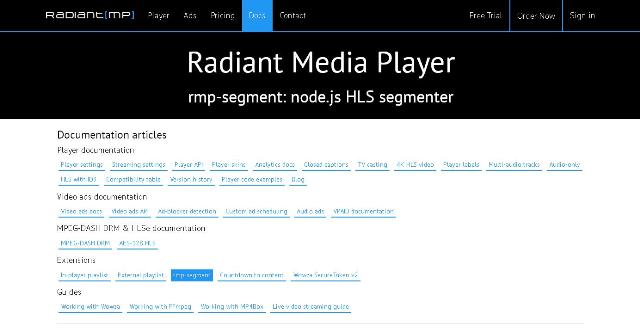WebDesign Un lecteur de média codé en JavaScript et open source - rmp-segment