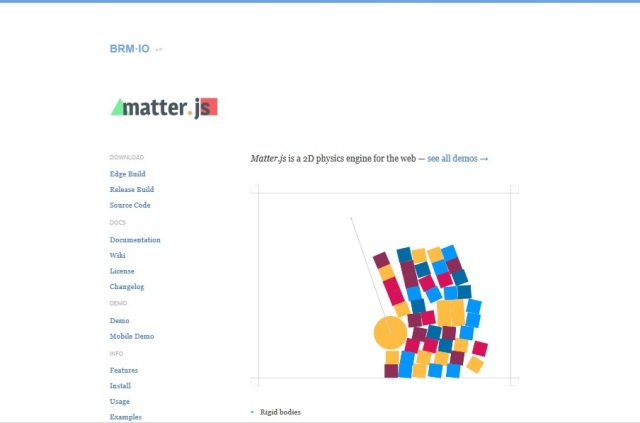 WebDesign Un moteur JavaScript 2D pour vos sites web - Matter