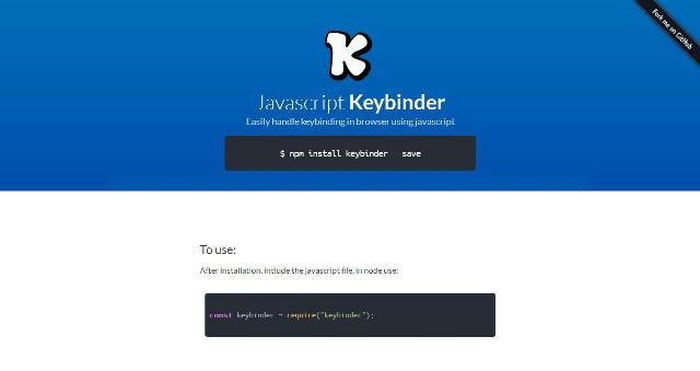 WebDesign Un outil JavaScript pour attribuer des fonctions à des touches de claviers - Keybinder
