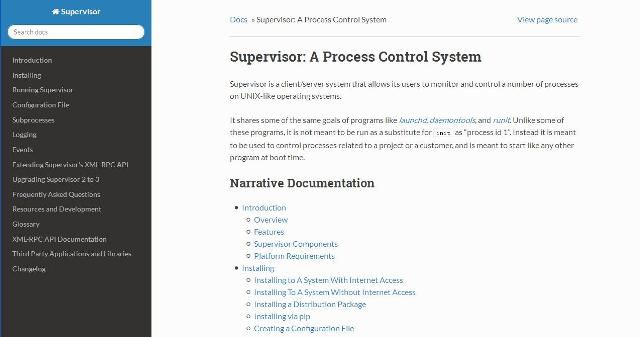 WebDesign Un système de contrôle de processus pour UNIX OS - Superviseur