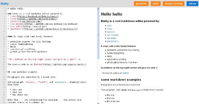WebDesign Un éditeur Markdown-it codé en JavaScript - marky