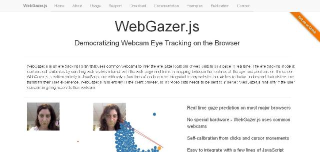 WebDesign Une bibliothèque JavaScript de suivi du regard - WebGazer.js