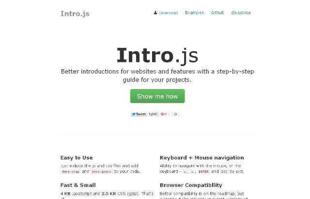 WebDesign Une bibliothèque JavaScript pour présenter vos sites web - Intro.js