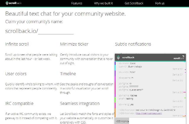 Application open source de chat en ligne - Scrollback