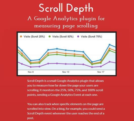 Un plugin Google Analytics pour mesurer le défilement de la page - Scroll Depth