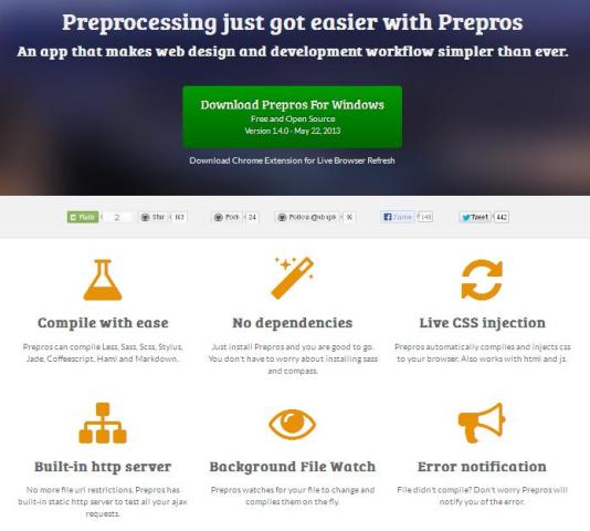 Une application de précompilation pour la création de site web sous windows - Prepros