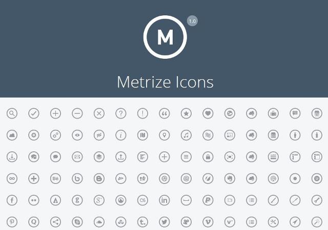 WebDesign 300 icônes gratuites de style metro et vectorielles - Metrize