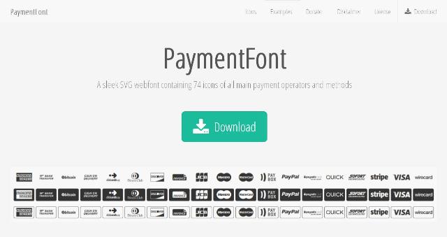WebDesign 74 Icônes de paiement de qualité vectorielle - PaymentFont 