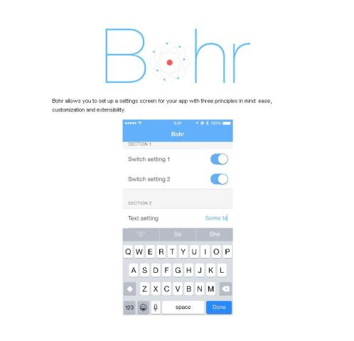 WebDesign Affichage simple de paramètres pour votre application - Bohr