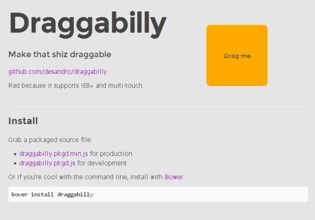 WebDesign Ajouter à votre site la fonctionnalité glisser-déposer facilement - Draggabilly