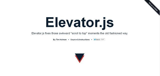 WebDesign Ajoutez un ascenseur dans vos sites web - elevator.js