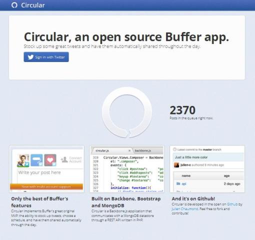 WebDesign Alternative Open Source pour Buffer - Circular