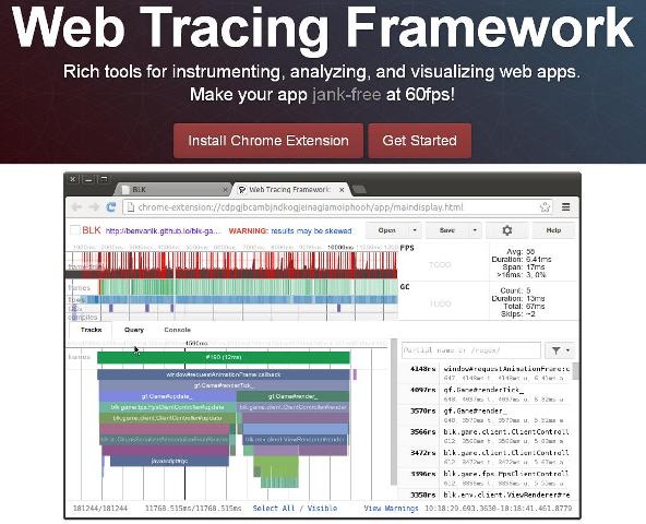 WebDesign Analyse des performances des scripts JavaScript-Heavy Apps With Web Tracing Framework