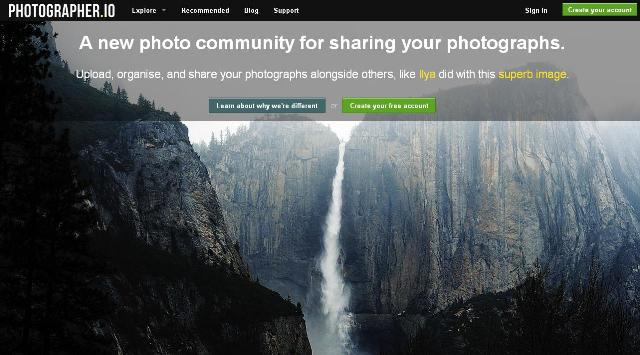 WebDesign Application de partage de photos open source - Photographer.io