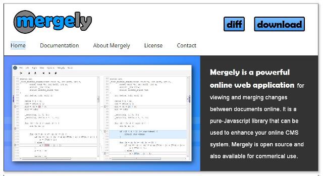 WebDesign Application gratuite pour lanalyse et la fusion de documents en ligne - Mergely