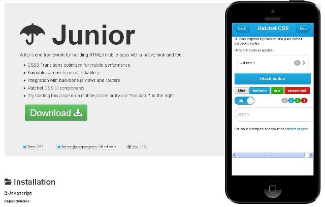 WebDesign Application native au look de mobile au format HTML5 - Junior