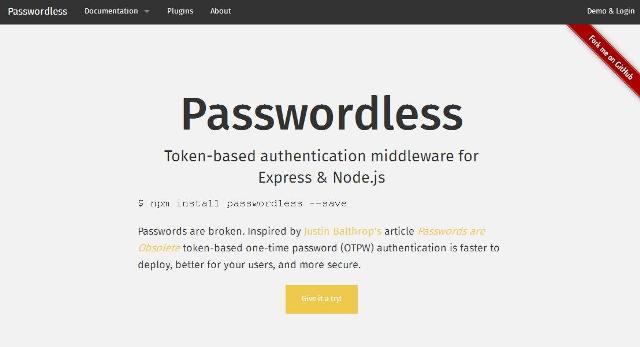 WebDesign Authentification et autorisation sans mots de passe - Passwordless