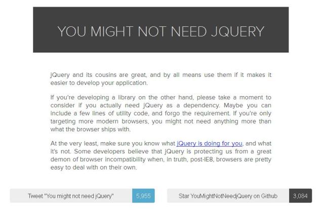 WebDesign Avez-vous vraiment besoin de la bibliothèque jQuery