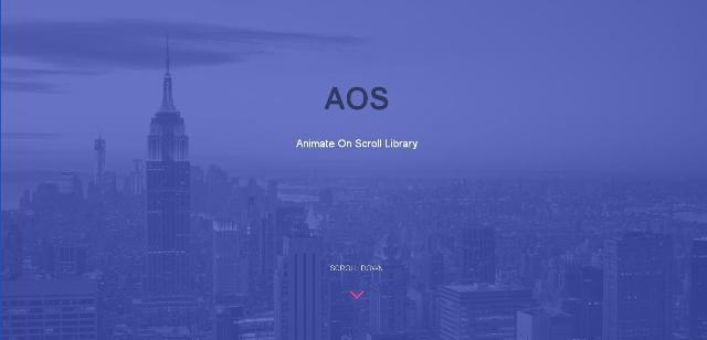 WebDesign Bibliothèque JavaScript danimation avec le défilement - aos