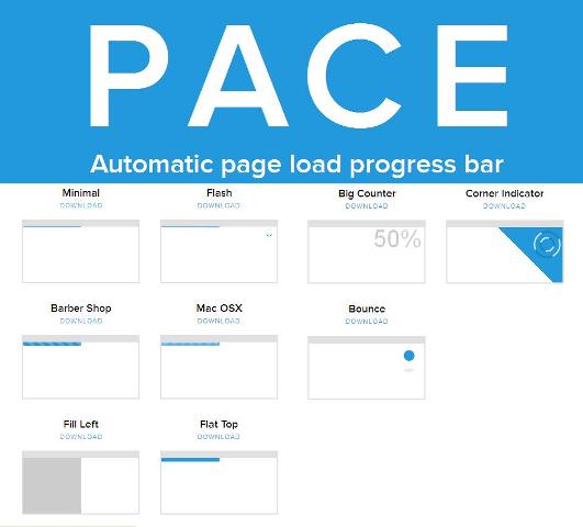 WebDesign Bibliothèque JavaScript de belles Barres de chargement - PACE