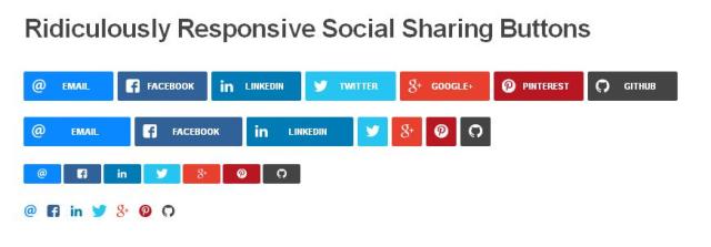 WebDesign Boutons de partage de réseaux sociaux adaptatif - RRSSB
