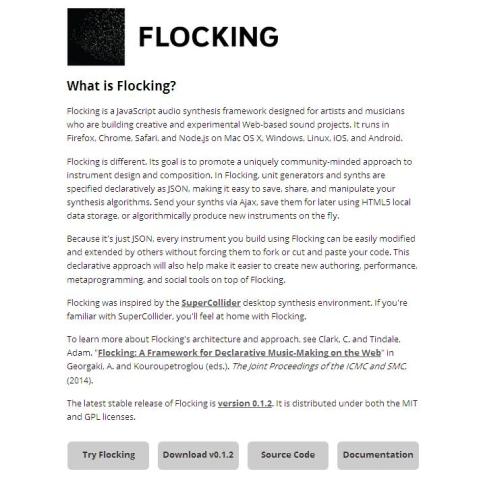 WebDesign Cadre de création de sons synthétisés pour vos projets web - Flocking