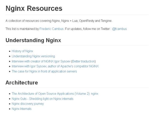 WebDesign Collection complète pour bien utiliser le service Ngnix - Nginx Resources