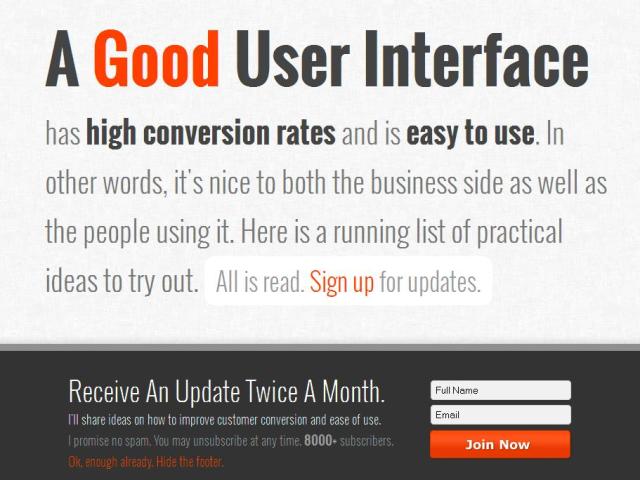 WebDesign Conseils utiles pour créer une excellente interface utilisateur - GoodUI