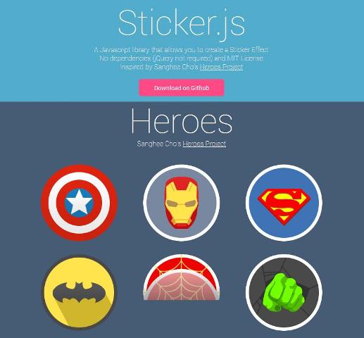 WebDesign Créer des effets daAutocollant - Sticker.js