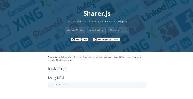 WebDesign Créez vos propres boutons de partage sur les réseaux sociaux - Sharer.js