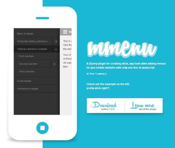 WebDesign Des menus glissants pour navigateurs avec jQuery - Mmenu