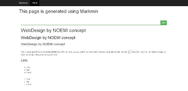 WebDesign Editeur Markmin codé en JavaScript - Markmin.js