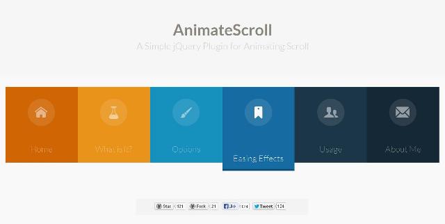 WebDesign Effets de défilement attrayant avec jQuery - AnimateScroll