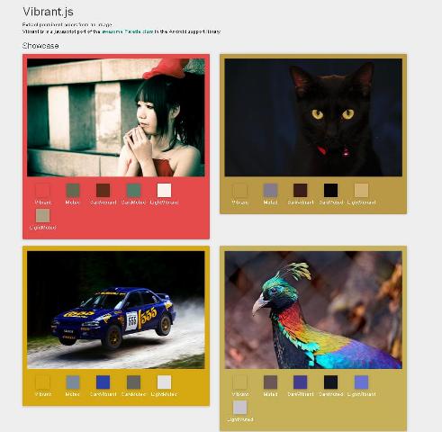 WebDesign Extraction de palette de couleurs dune image en JavaScript - Vibrant