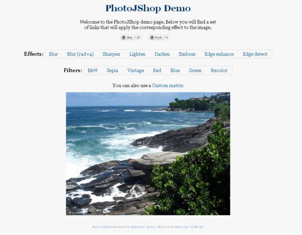 WebDesign Filtres dimage avec un plugin jQuery - PhotoJShop