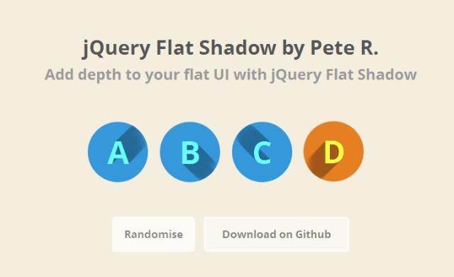 WebDesign Générateur jQuery de longues ombres - jQuery Flat Shadow 